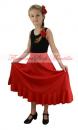Flamenco Tellerrock rot mit Passe und einem Volant 3007
