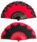 Preview: Wooden flamenco fan with black / red or red / black top