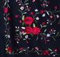 Preview: Flamenco professional manton silk hand embroidered black with flowers