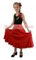 Preview: Flamenco Tellerrock rot mit Passe und einem Volant 3007