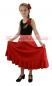 Preview: Flamenco Tellerrock rot mit Passe und einem Volant 3007