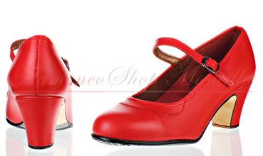 Flamenco Schuhe 250/T5 rot Glattleder benagelt