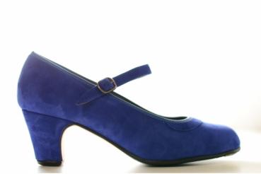 Flamenco Schuhe 250/T5 blau Rauhleder benagelt