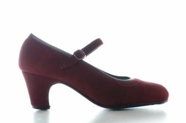 Flamenco Schuhe 250/T5 bordeaux Rauhleder benagelt