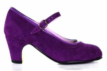 Flamenco Schuhe 250/T5 violett Rauhleder benagelt