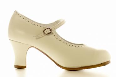 Flamenco Schuhe 375 marfil Glattleder benagelt