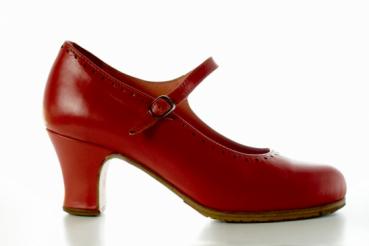 Flamenco Schuhe 375 rot Glattleder benagelt