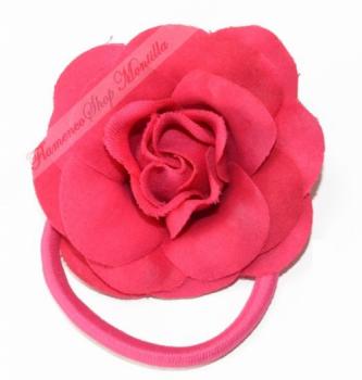 Flamenco flower with hair tie for children in many colors