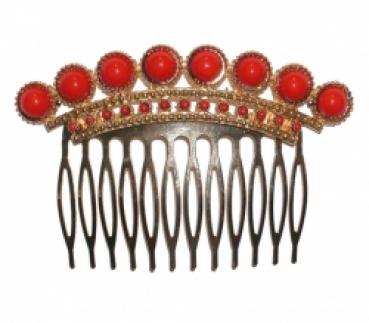 Flamenco peineta, hair comb red and black