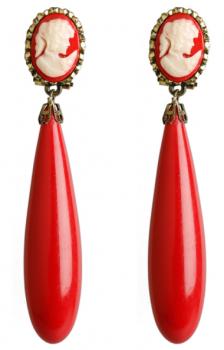 Flamenco earrings red