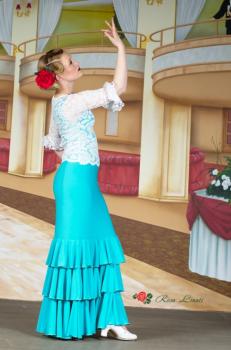 Flamenco Bluse Clara aus Spitze in mehreren Farben Lagerware