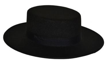 Flamenco hat in 3 colors: black, red or gray