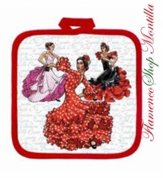 Kitchen pot holders flamencas