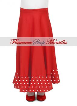 Children flamenco skirt red / white 3332-1