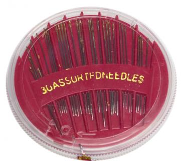 Needle set with 30 sewing needles