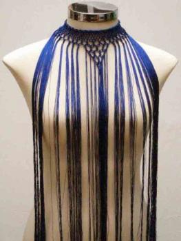 Collar necklace, flecos, fringes in many colers