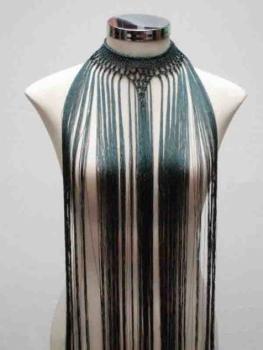 Collar necklace, flecos, fringes in many colers