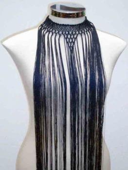 Collar necklace, flecos, fringes in many colers