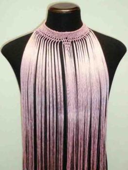 Collar necklace, flecos, fringes in many colers