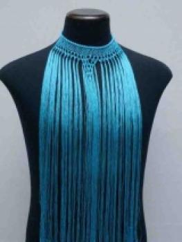 Collar necklace, flecos, fringes in many colers