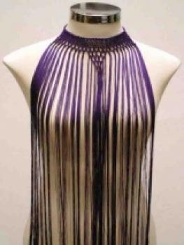 Collar necklace, flecos, fringes in many colers