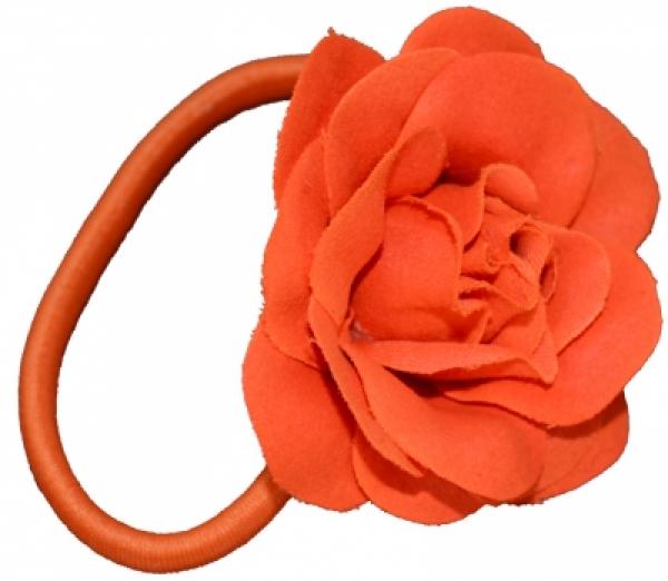 Flamenco flower with hair tie for children in many colors