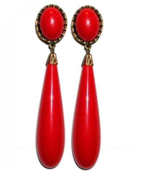 Flamenco earrings red