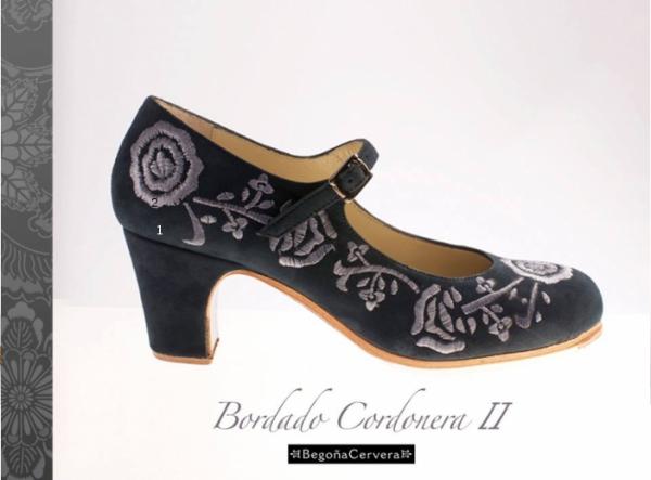 Flamenco shoes by Begoña Cervera Model Bordado Cordonera II M19 Individuell