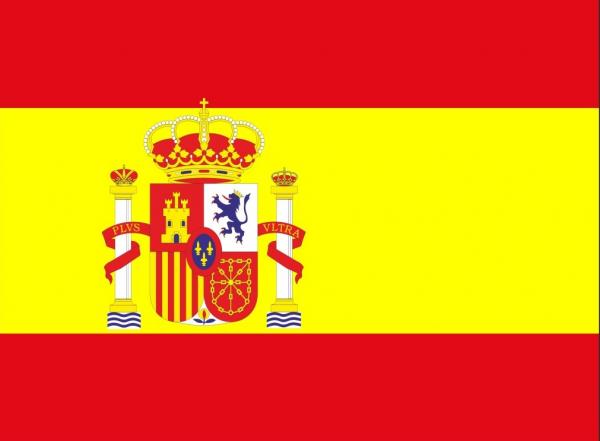 Spanische Fahne mit Wappen