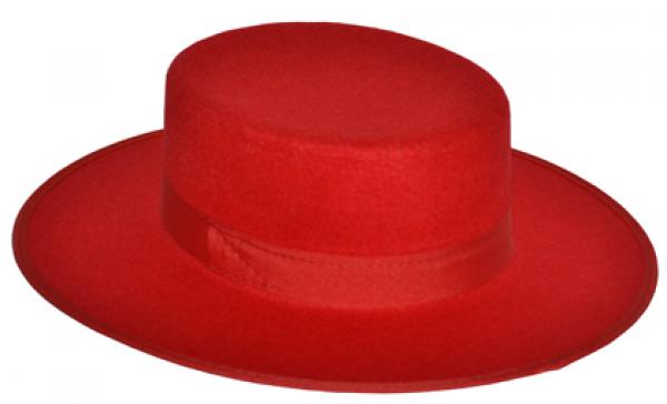 Flamenco hat in 3 colors: black, red or gray