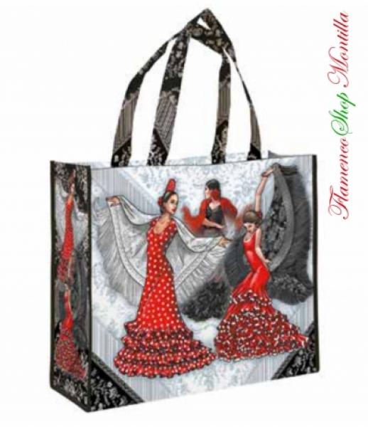 Bag with flamenco dancers and mantons 40x37x15cm