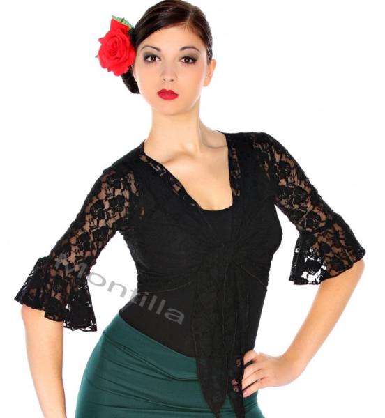 Flamencobluse 3152 WEIß Wickelbluse