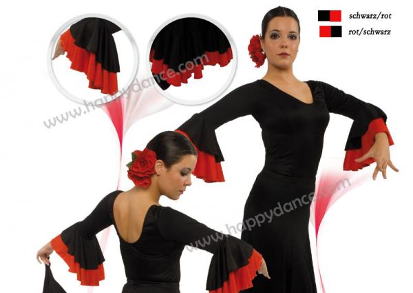 Flamenco blouse red/black E4563