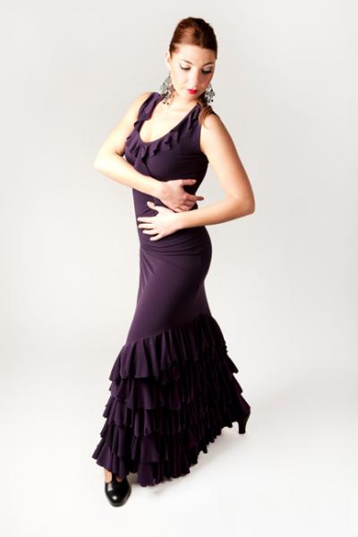 Flamencobluse Top MARIQUILLA Pflaume 3544