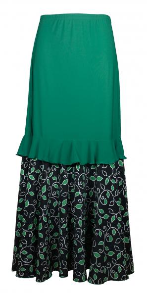 Flamenco skirt green with leaves SINGLE PIECE Gr. M