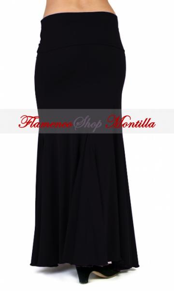 Flamenco skirt Mirabel black made of Punto Elastico