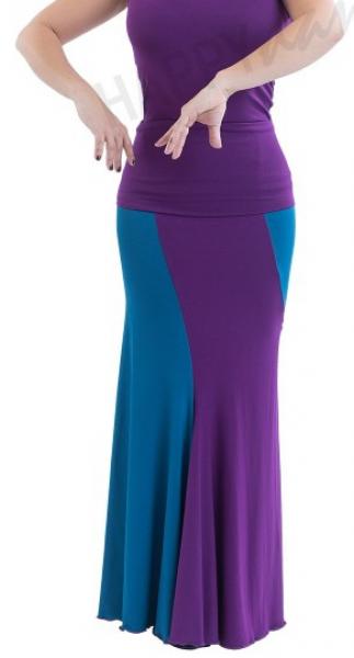 Flamenco skirt purple petrol blue EF217