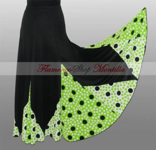 Flamenco skirt black green