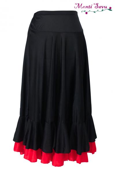 Circle skirt black / red