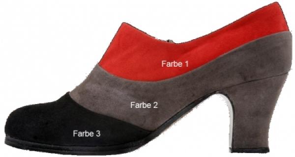 Flamenco shoes by Begoña Cervera Model Tricolor M33 Individuell