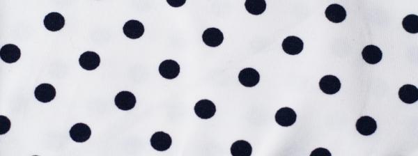 Cotton jersey with white dots in different colers