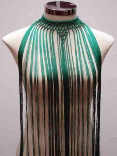 Collar necklace, flecos, fringes in many colers