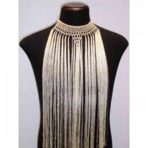 Collar necklace, flecos, fringes in many colers