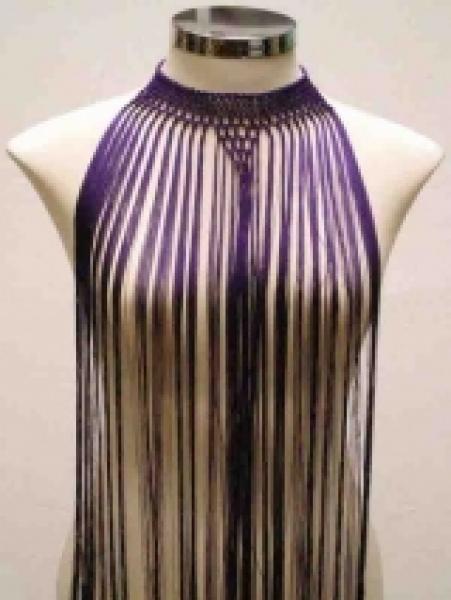 Collar necklace, flecos, fringes in many colers