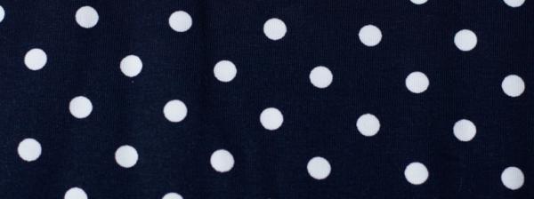 Cotton jersey with white dots in different colers