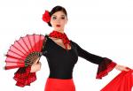 Flamencobluse 3190 schwarz/rot