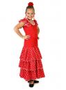 Children's flamenco dress for girls Vestido Jola in red 3468